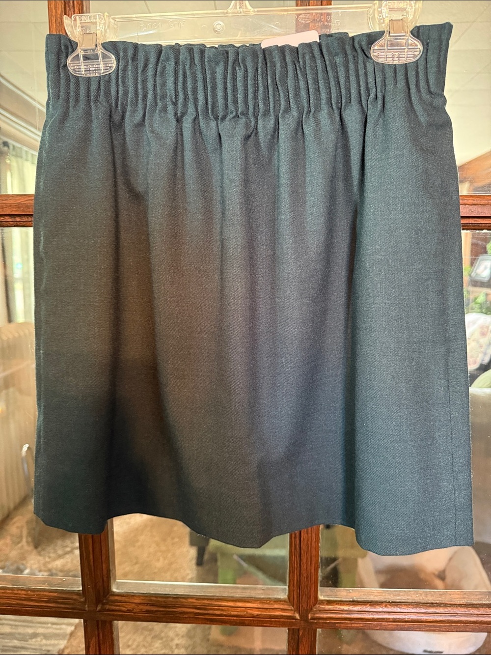 J.Crew Dark Green Wool Blend Paperbag Waist Mini Skirt Pockets 2 95435 FA16 - Picture 1 of 7